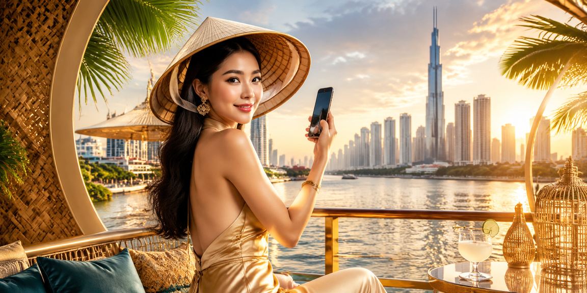 Người dùng tại Thành phố Hồ Chí Minh xem mg7 trên điện thoại buổi tối